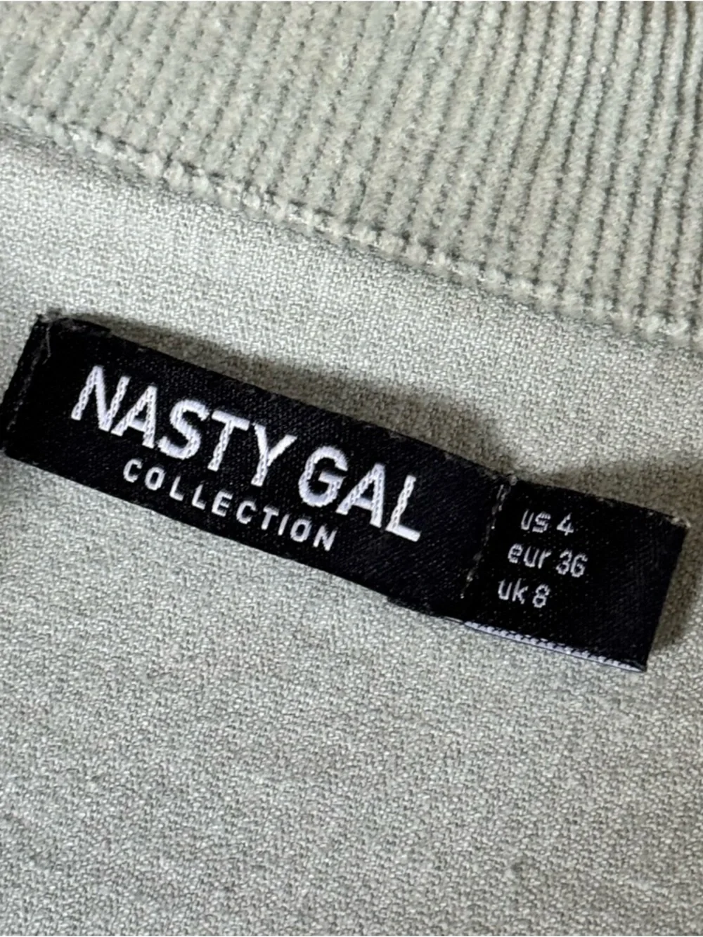 Light Sage Corduroy Romper - Picture 3 of 3